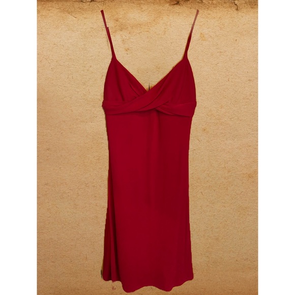 BCBGMaxAzria Dresses & Skirts - BCBG Perfect Red, Figure Hugging Cocktail Dress with Skinny Tank Straps | Size M